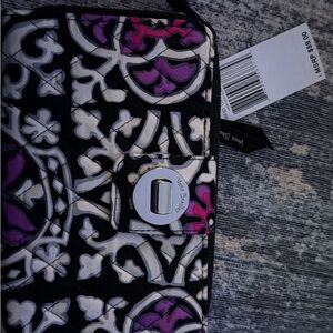 Vera Bradley Black and Pink Patterned Phone Case